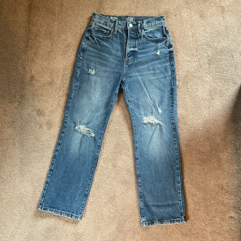 A.N.A Highest rise vintage straight jeans